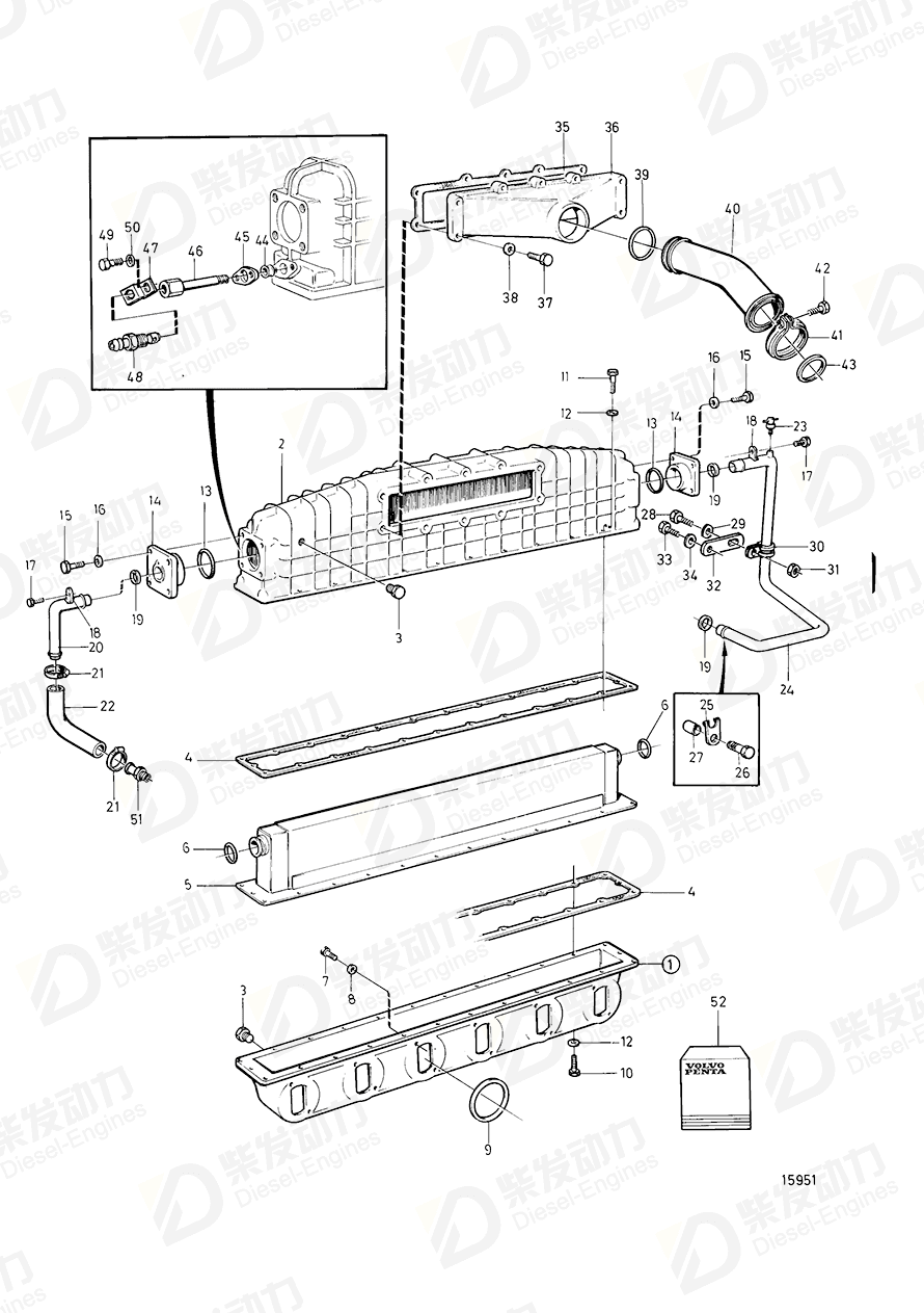 volvo penta Gasket 469662 Drawing volvo penta Gasket 469662 Drawing
